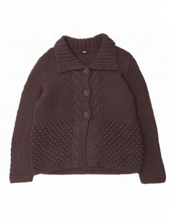 Marks & Spencer Womens Cardigan Sweater UK 16 Large Grey Acrylic