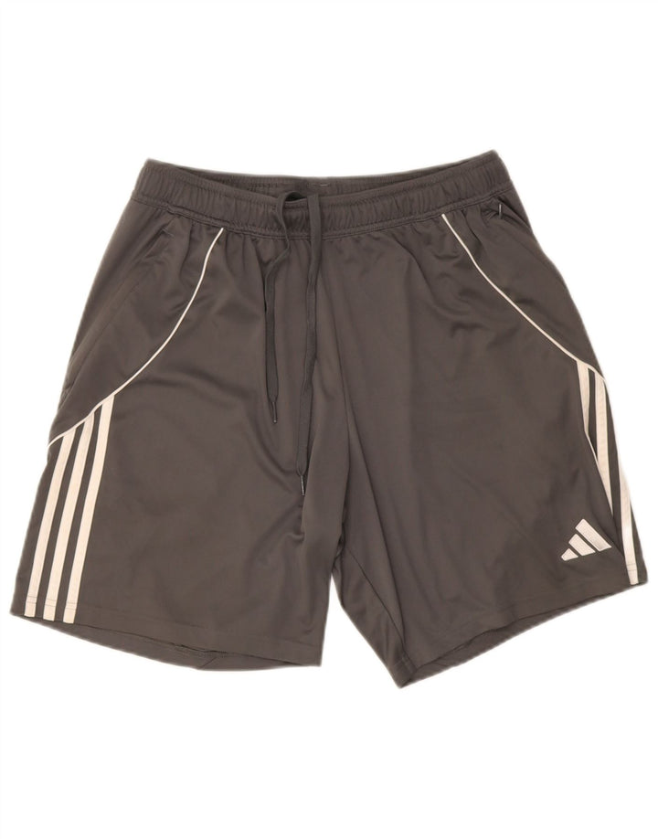 Adidas Mens Aeroready Regular Fit Sport Shorts Large  Grey Polyester
