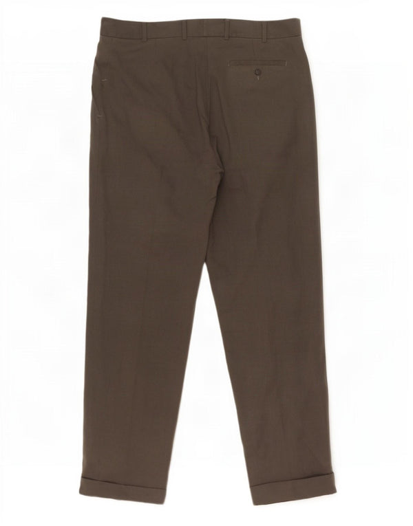 Marks & Spencer Mens Pegged Suit Trousers W38 L31 Grey Lyocell