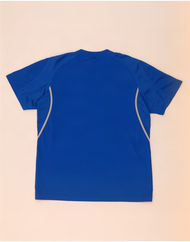 Adidas Mens T-Shirt Top Medium Blue Polyester