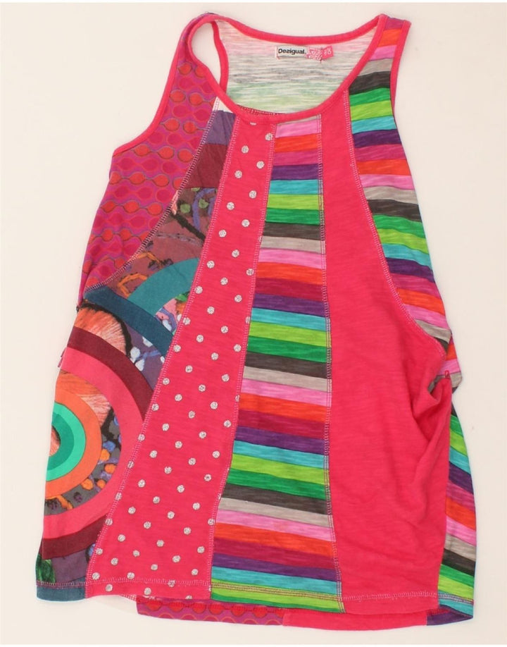 DESIGUAL Girls Graphic Sundress 7-8 Years Multicoloured Vintage Desigual and Second-Hand Desigual from Messina Hembry 