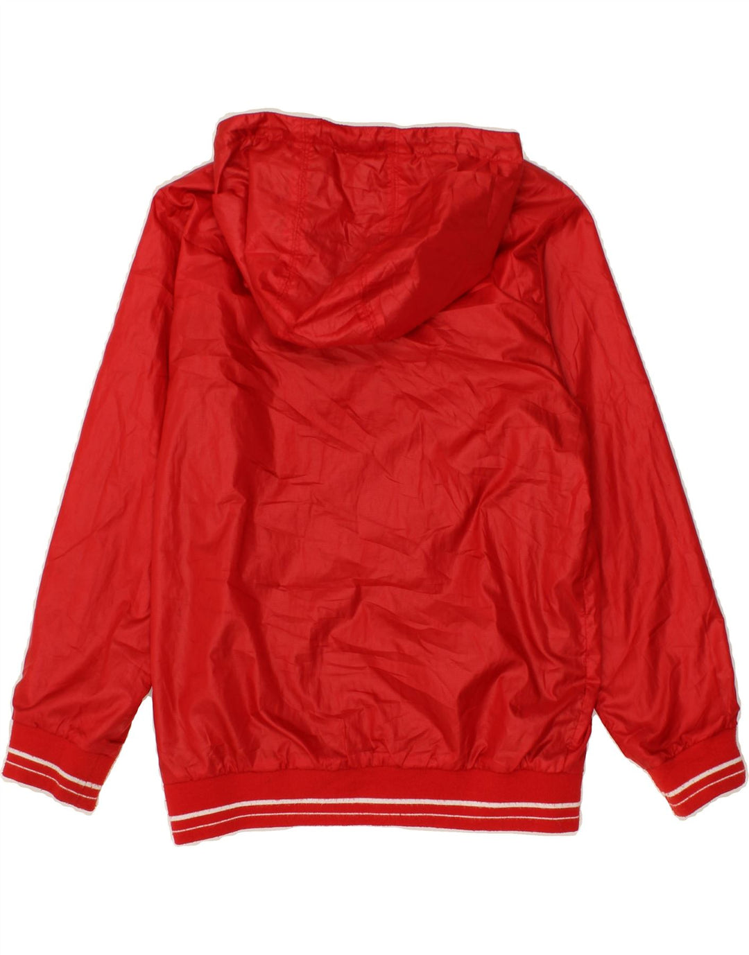 CHAMPION Boys Hooded Rain Jacket 11-12 Years Large Red Polyester Vintage Champion and Second-Hand Champion from Messina Hembry 