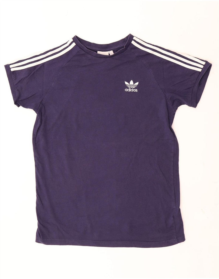 Adidas Mens T-Shirt Top Large Navy Blue Cotton