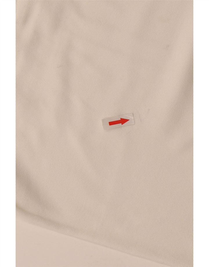 Benetton Boys Polo Shirt 7-8 Years Medium  White Cotton