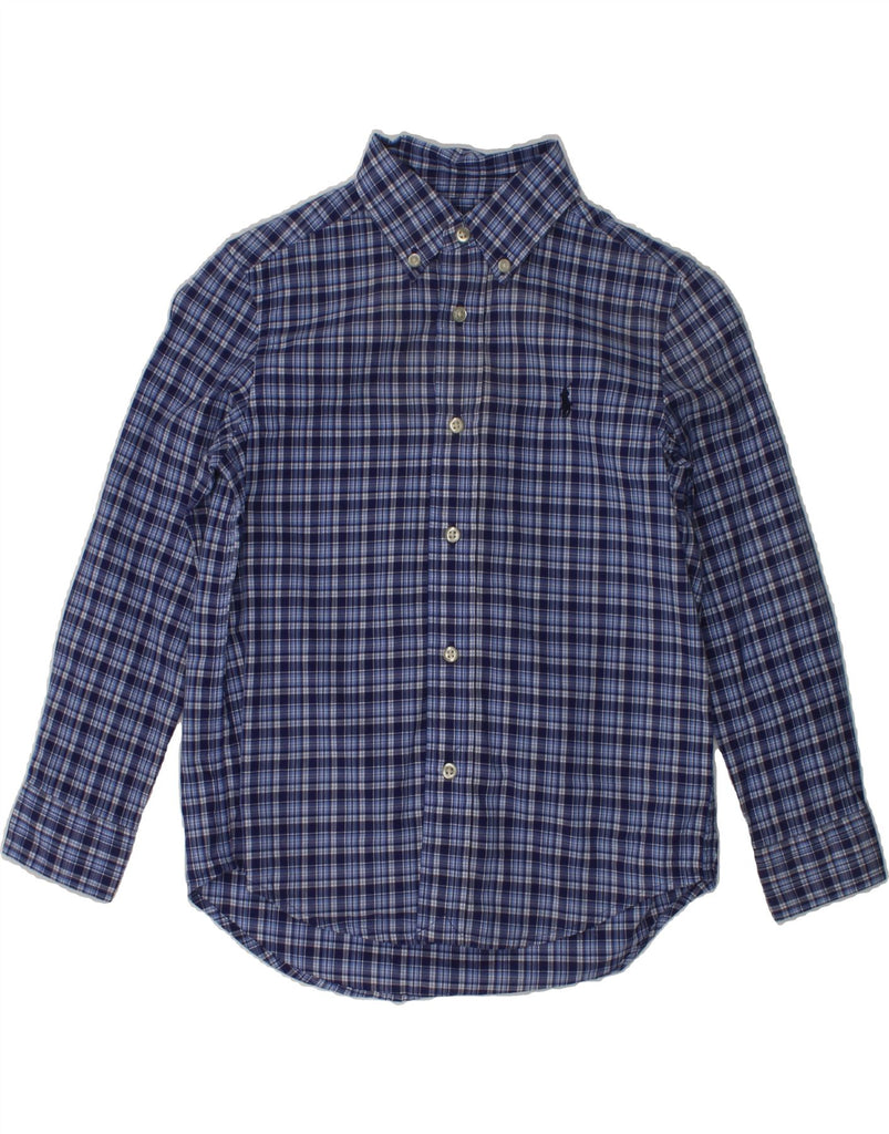 RALPH LAUREN Boys Shirt 4-5 Years Blue Check Cotton | Vintage Ralph Lauren | Thrift | Second-Hand Ralph Lauren | Used Clothing | Messina Hembry 