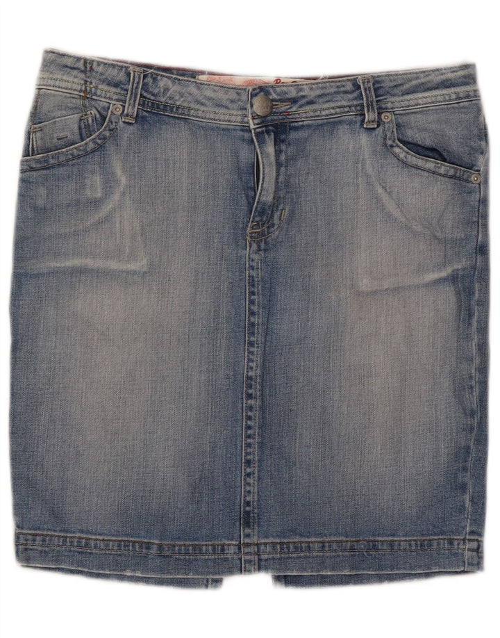 Roxy Womens Mini Denim Skirt US 12 Large W32 Blue Cotton