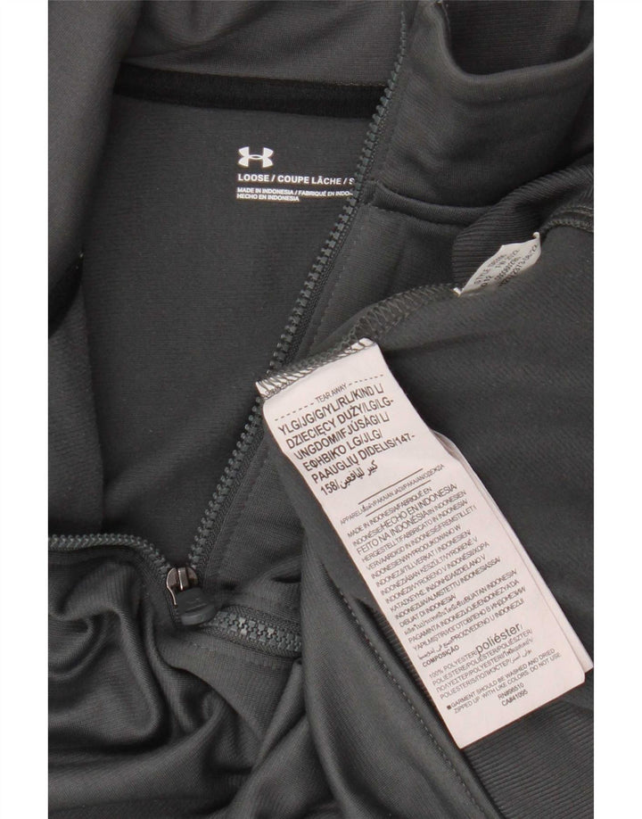 Under Armour Boys Tracksuit Top Jacket 11-12 Years Large Grey Polyester