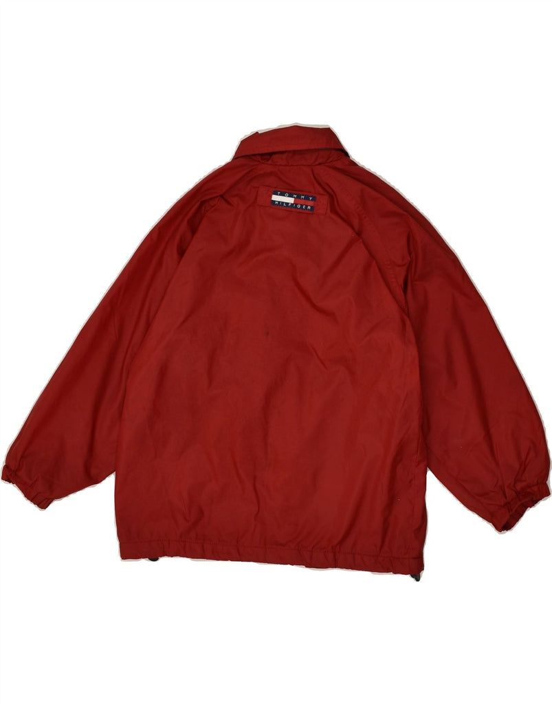 TOMMY HILFIGER Boys Rain Jacket 5-6 Years Maroon Nylon | Vintage Tommy Hilfiger | Thrift | Second-Hand Tommy Hilfiger | Used Clothing | Messina Hembry 