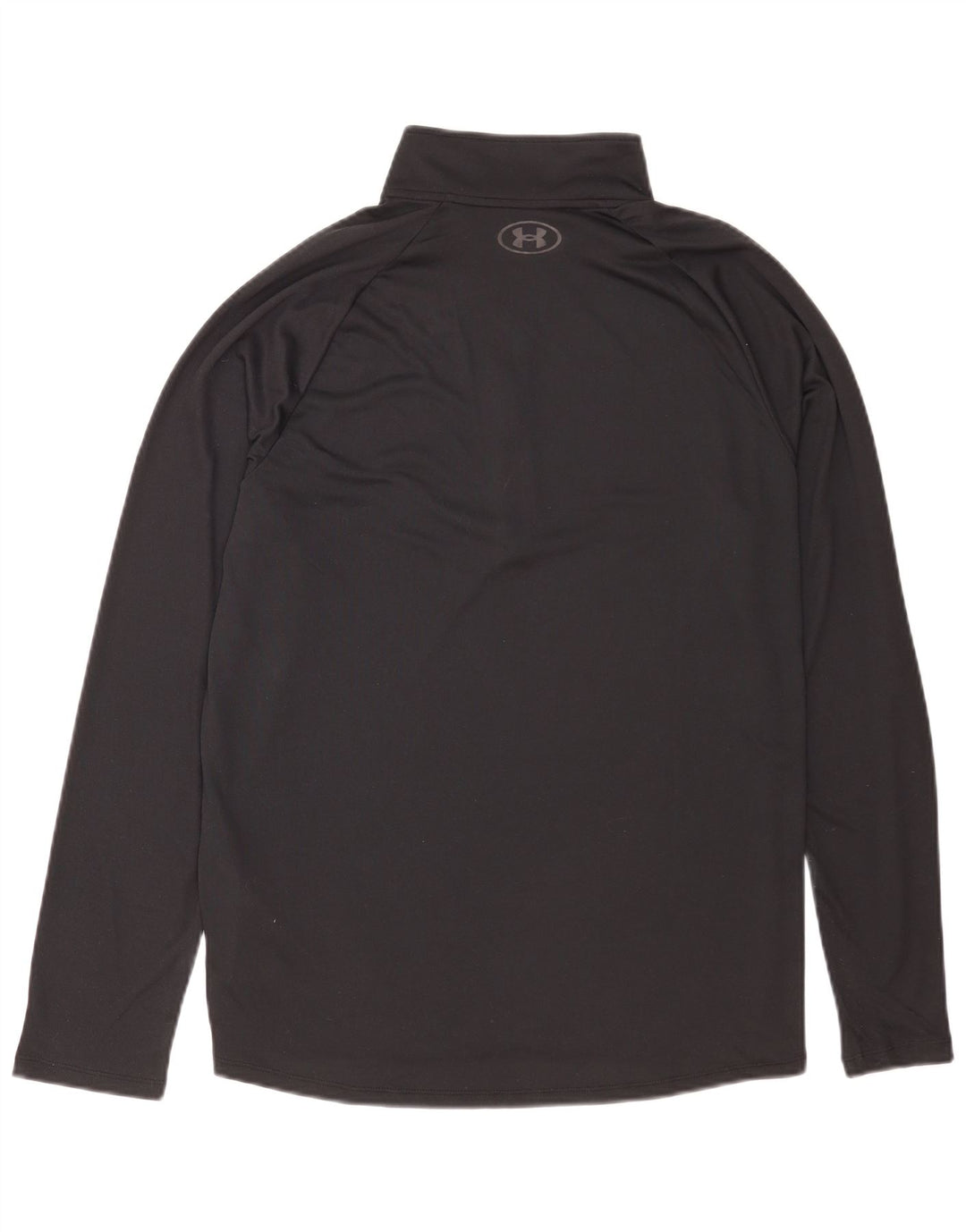 Under Armour Mens Zip Neck Top Long Sleeve Large Black Polyester
