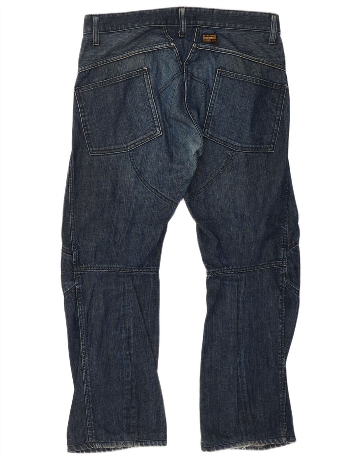 G-Star Mens Straight Jeans W34 L29 Navy Blue Cotton