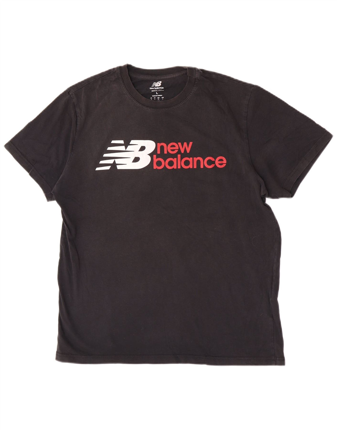New Balance Mens Graphic T-Shirt Top Large Black