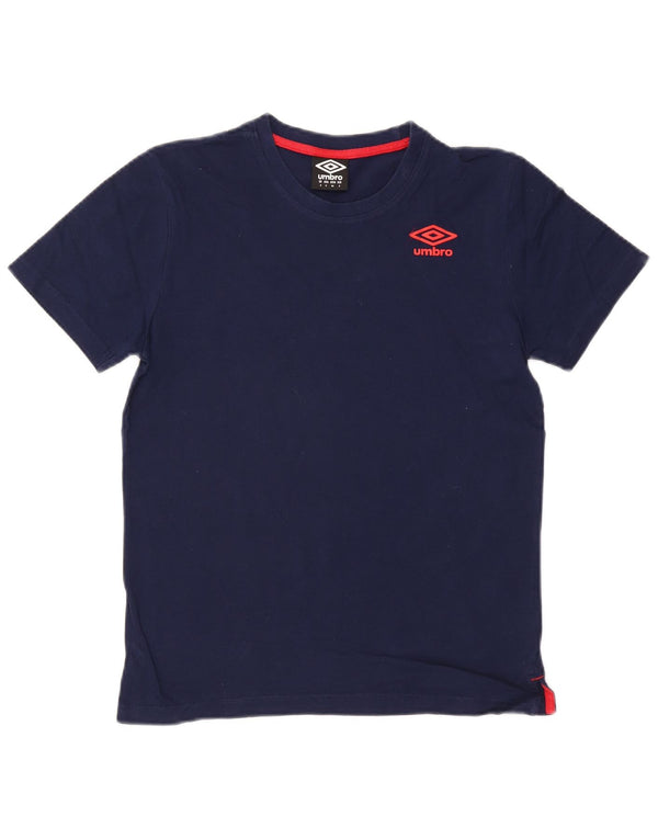 Umbro Mens T-Shirt Top Small Navy Blue Cotton