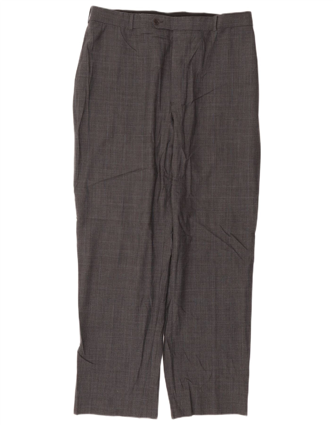 Brooks Brothers Mens 346 Straight Suit Trousers W36 L31 Grey Check Wool
