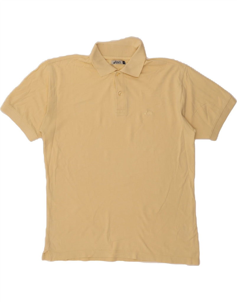 ASICS Mens Polo Shirt Large Beige Cotton Vintage Asics and Second-Hand Asics from Messina Hembry 