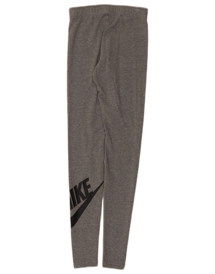 Nike Womens Graphic Leggings UK 4 XS Grey
