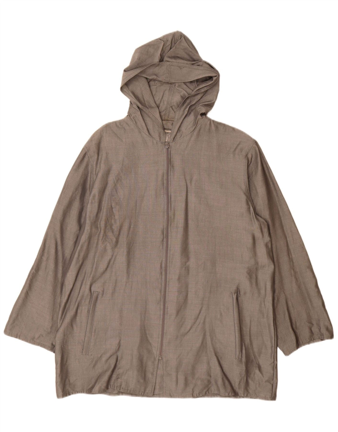 Marly's 1981 Womens Hooded Bomber Jacket IT 46 Large Grey Viscose