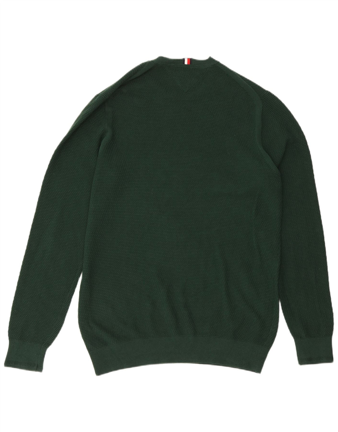 TOMMY HILFIGER Mens Crew Neck Jumper Sweater XL Green Cotton