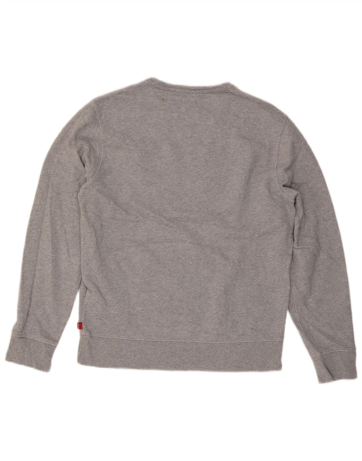 Levi's Mens Graphic Sweatshirt Jumper Small Grey Cotton