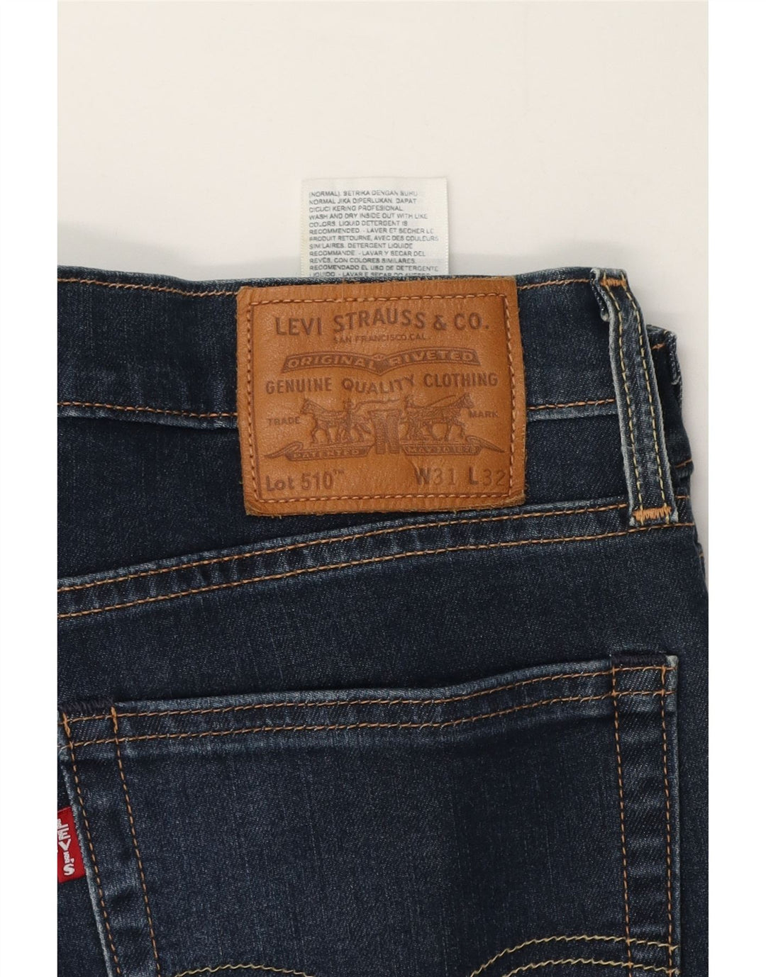 Levi's Mens Skinny Jeans W31 L32 Blue Cotton