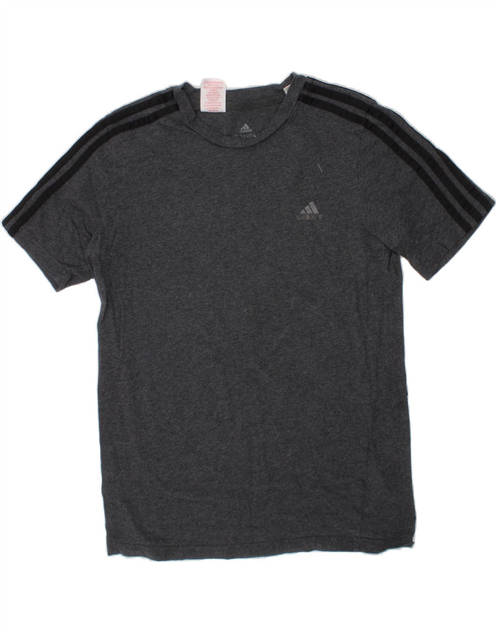 ADIDAS Boys T-Shirt Top 13-14 Years Grey Cotton Vintage Adidas and Second-Hand Adidas from Messina Hembry 