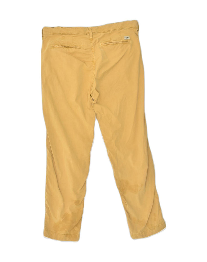 PEPE JEANS Mens Slim Fit Chino Trousers W26 L25 Yellow Lyocell | Vintage PEPE Jeans | Thrift | Second-Hand PEPE Jeans | Used Clothing | Messina Hembry 