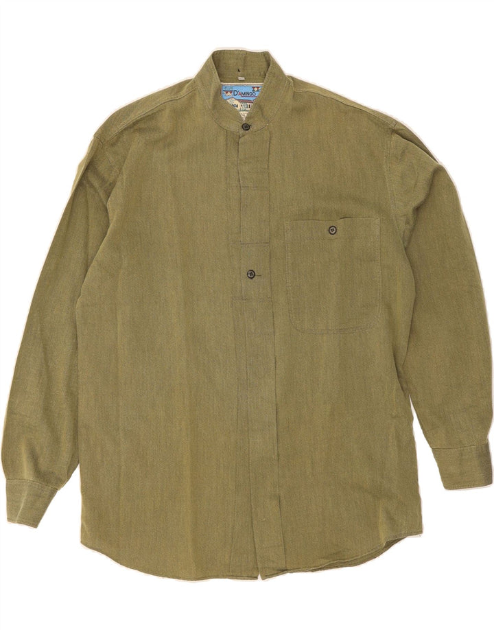 CLUB DAMINGO Mens Shirt Size 39/40 Medium Green Vintage Club Damingo and Second-Hand Club Damingo from Messina Hembry 