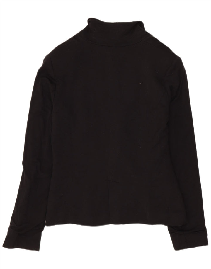 Desigual Womens Graphic 1 Button Blazer Jacket EU 40 Medium Black Heart