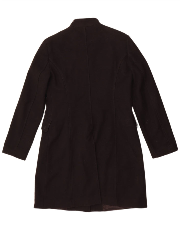 Benetton Womens Overcoat IT 46 Large Black Wool