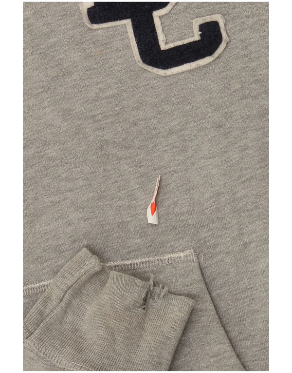 Best Company Mens Graphic Hoodie Jumper Small Grey Cotton