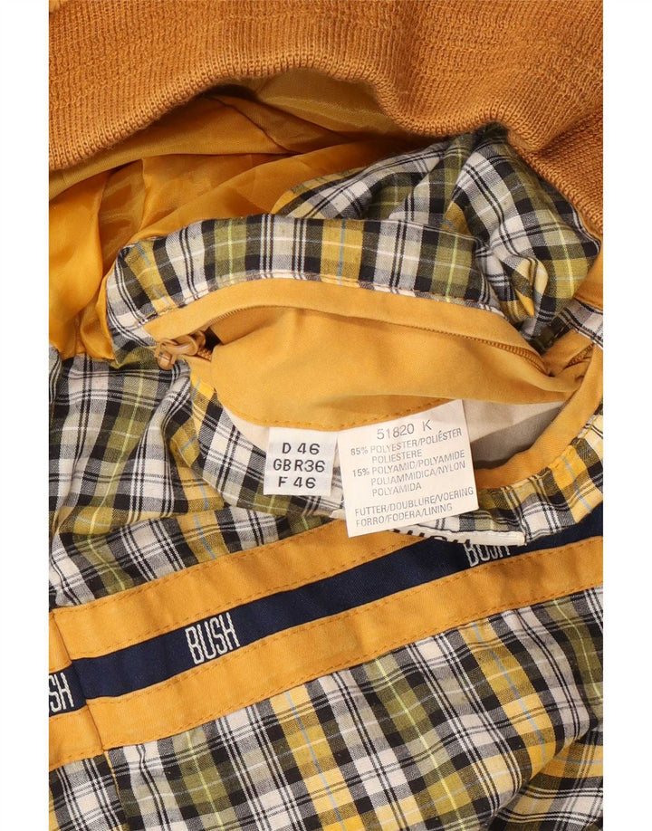 Bush Mens Bomber Jacket UK 36 Small Yellow Polyester
