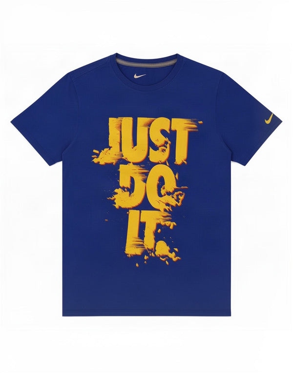 Nike Mens Athletic Cut Graphic T-Shirt Top Medium Blue