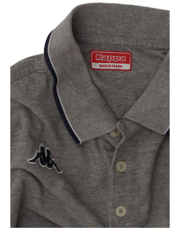 Kappa Boys Polo Shirt 13-14 Years Medium Grey Cotton