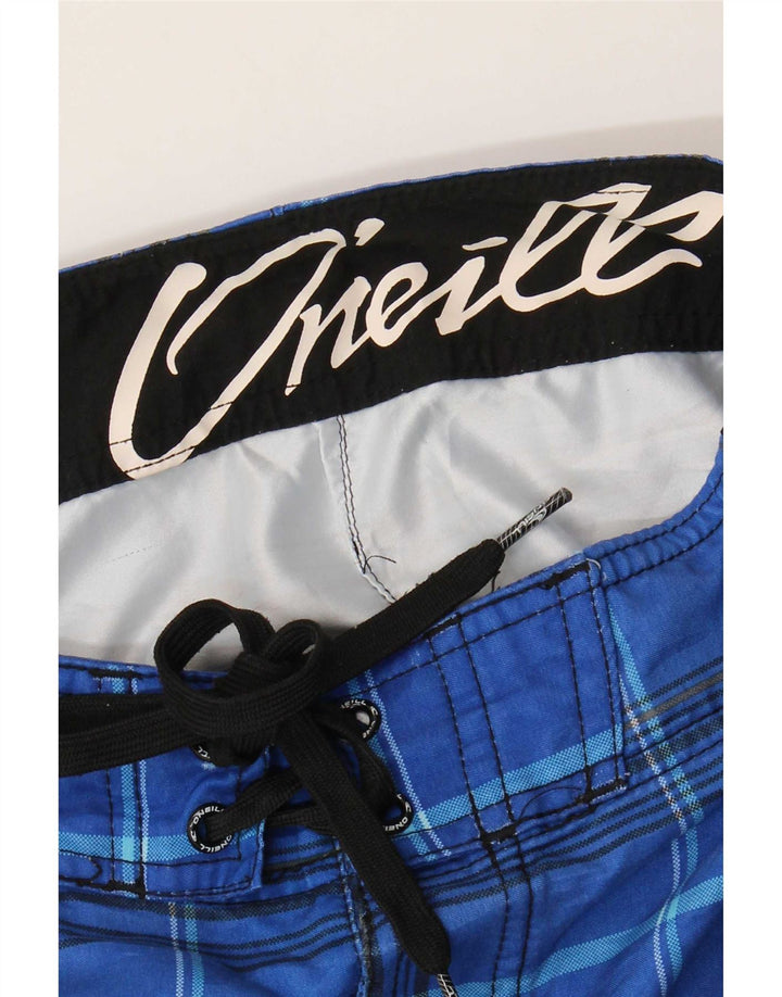 O'Neill Mens Graphic Swimming Shorts Medium Blue Plaid