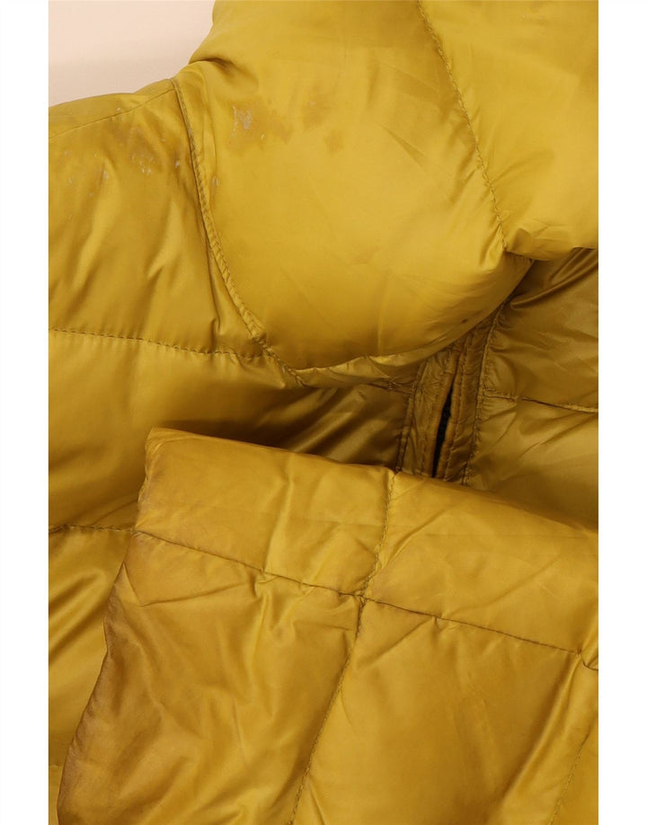 Blauer Mens Hooded Padded Jacket UK 38 Medium Yellow Polyamide