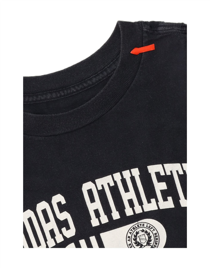 ADIDAS Mens Graphic T-Shirt Top XL Navy Blue Vintage Adidas and Second-Hand Adidas from Messina Hembry 