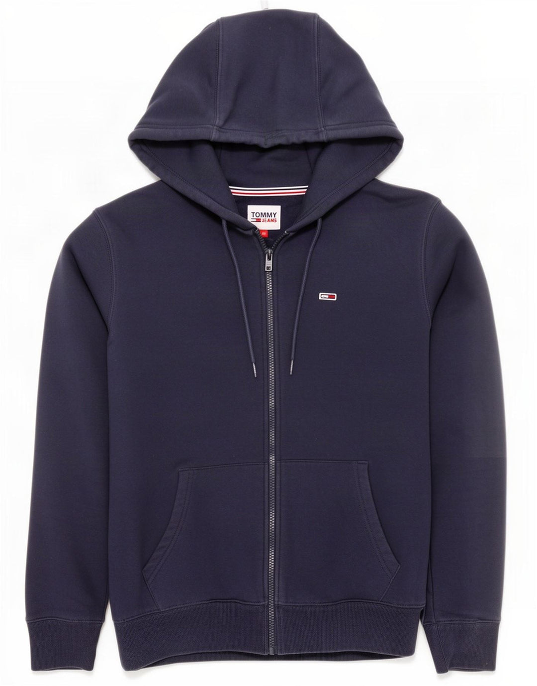 Tommy Hilfiger Mens Zip Hoodie Sweater Medium Navy Blue Cotton