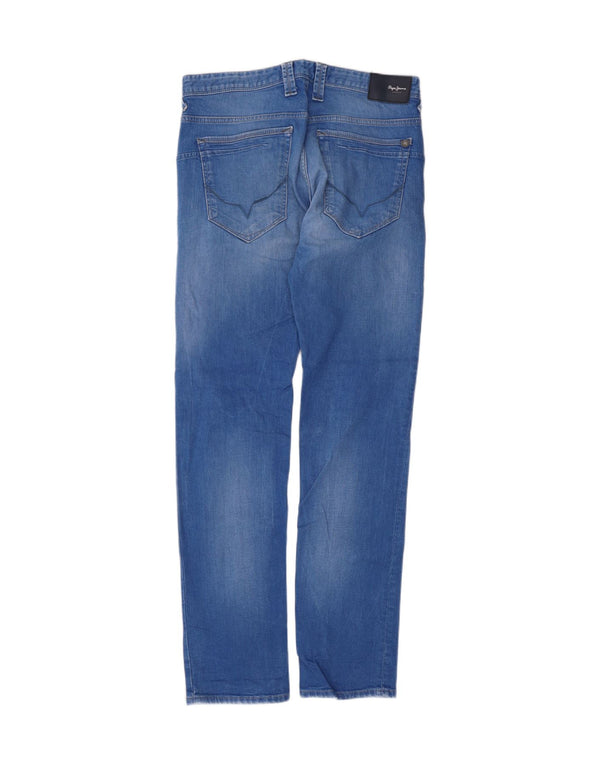 PEPE Jeans Mens Regular Fit Slim Jeans W32 L34 Blue Cotton