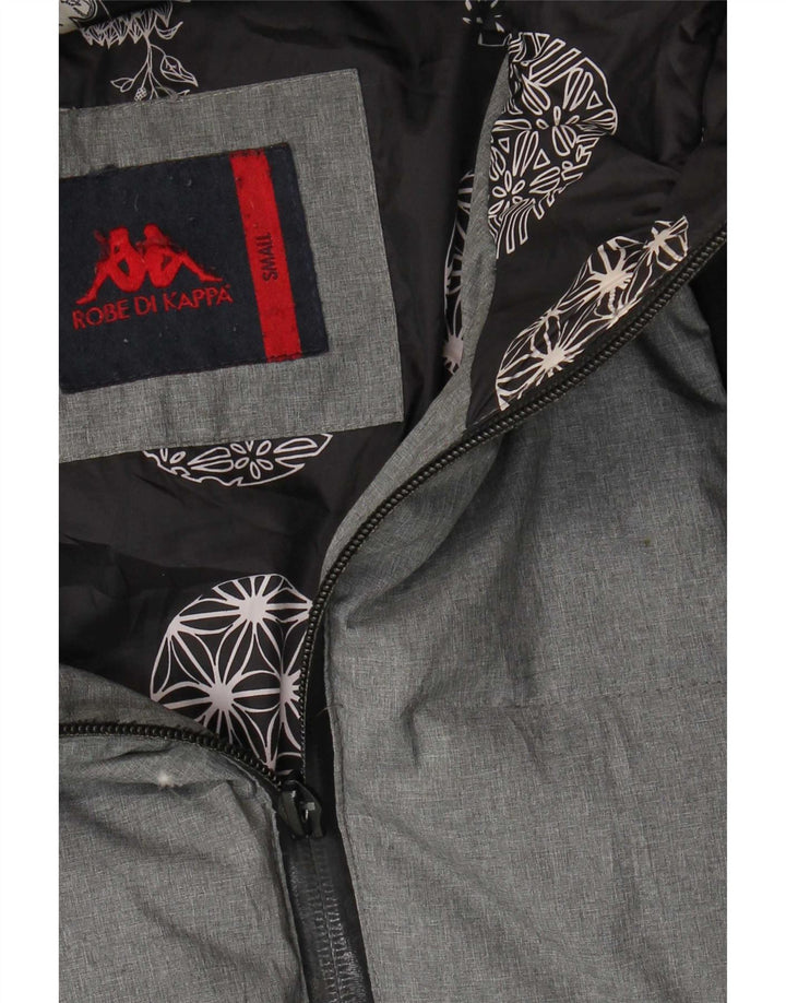 Kappa Womens Hooded Padded Coat UK 10 Small Grey Colourblock