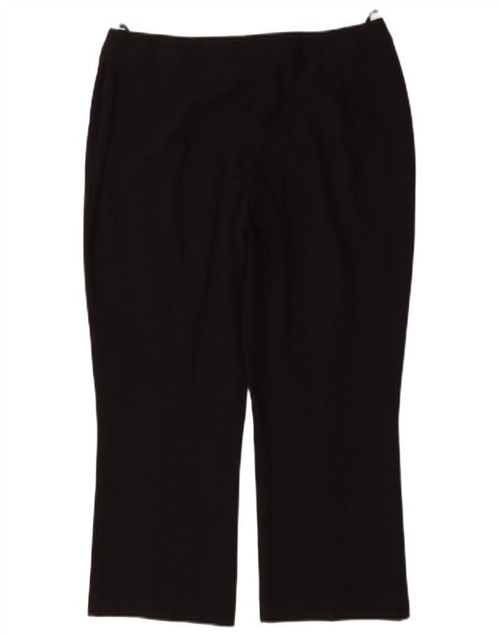 Marks & Spencer Womens Cropped Trousers UK 14 Medium W30 L23 Black