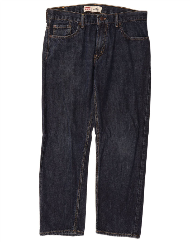 LEVI'S Womens 505 Straight Jeans W32 L27 Blue Cotton