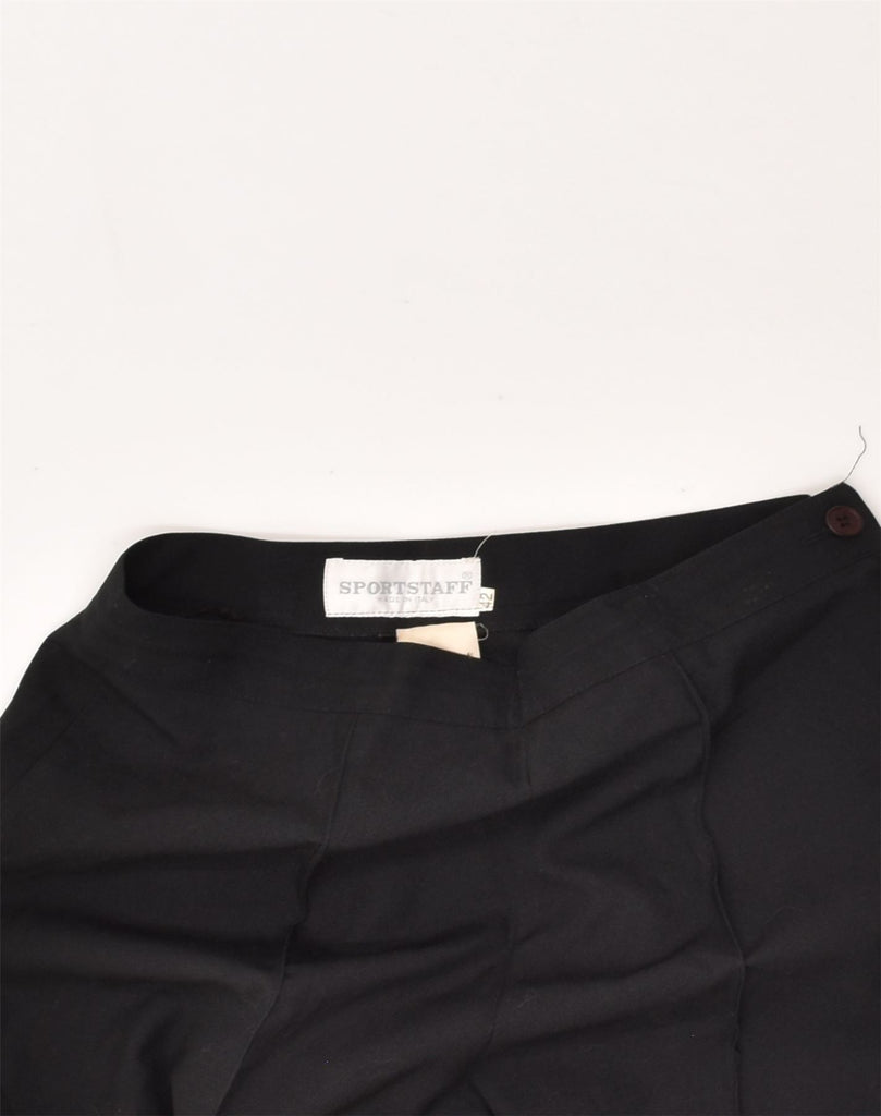 SPORTSTAFF Womens Slim Casual Trousers IT 42 Medium W26 L29 Black | Vintage Sportstaff | Thrift | Second-Hand Sportstaff | Used Clothing | Messina Hembry 