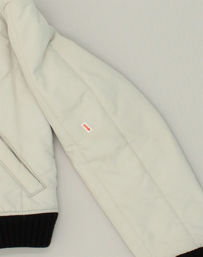 REFRIGIWEAR Boys Hooded Bomber Jacket 12-13 Years Medium White Colourblock | Vintage Refrigiwear | Thrift | Second-Hand Refrigiwear | Used Clothing | Messina Hembry 