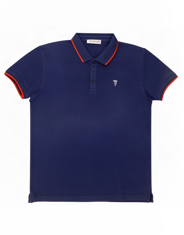 Trussardi Mens Polo Shirt XL Navy Blue