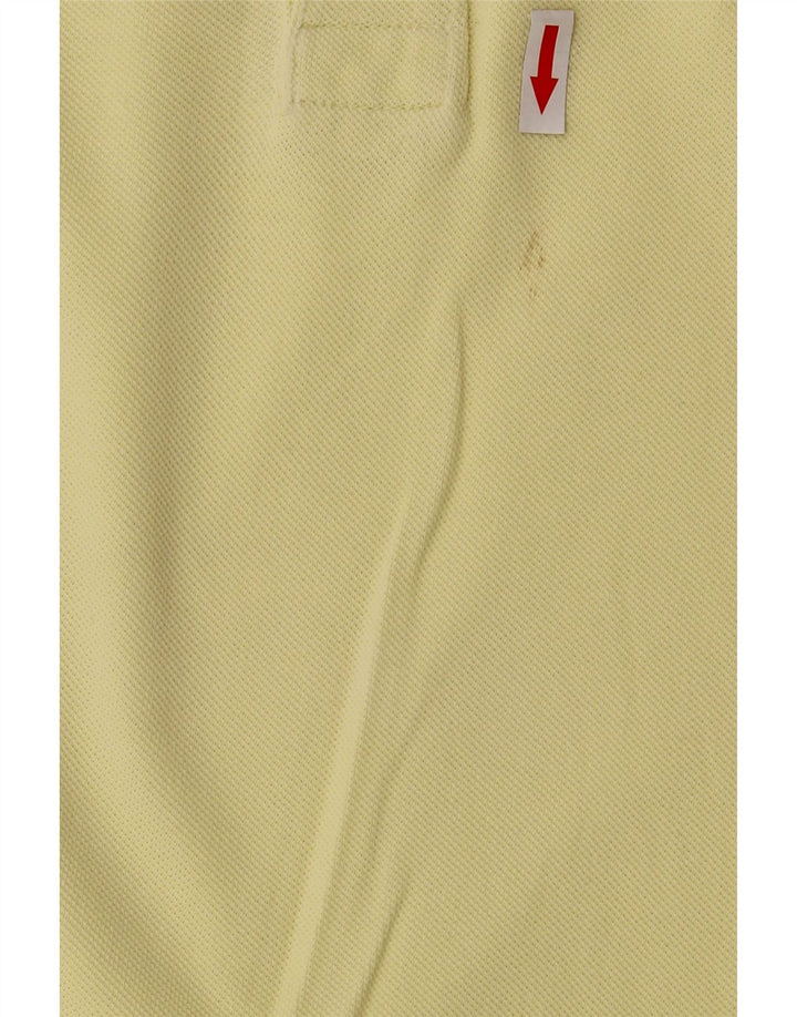 BENETTON Mens Polo Shirt Large Yellow
