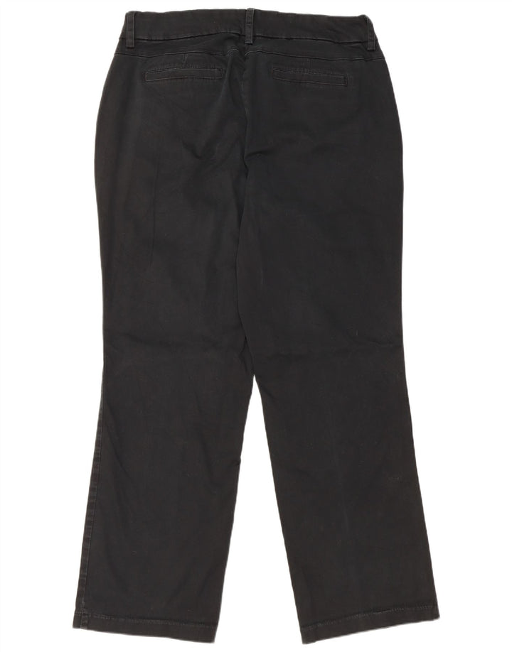 LEE Womens Curvy Fit Straight Casual Trousers US 16 2XL W36 L31 Black