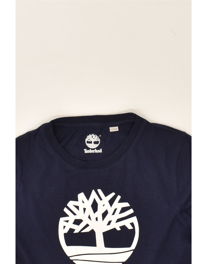 TIMBERLAND Boys Graphic T-Shirt Top 9-10 Years Navy Blue Cotton | Vintage Timberland | Thrift | Second-Hand Timberland | Used Clothing | Messina Hembry 