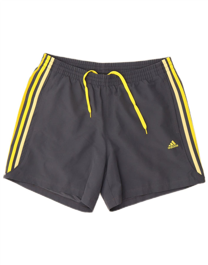 Adidas Mens Climalite Sport Shorts Large  Grey Polyester
