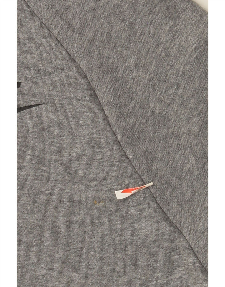 Nike Mens Zip Hoodie Sweater Large Grey Flecked Cotton