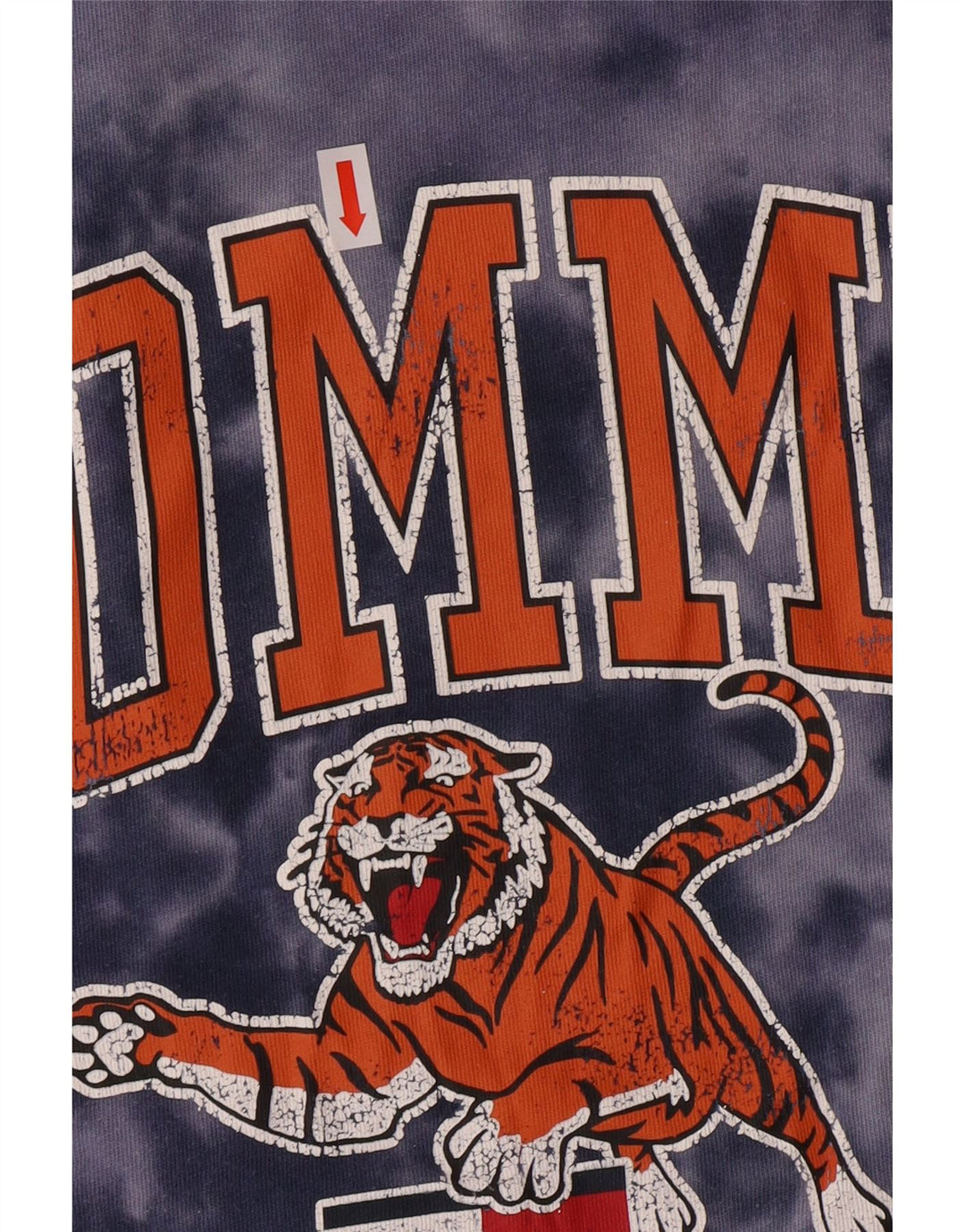 TOMMY HILFIGER Mens Graphic T-Shirt Top Large Blue Tie Dye Cotton