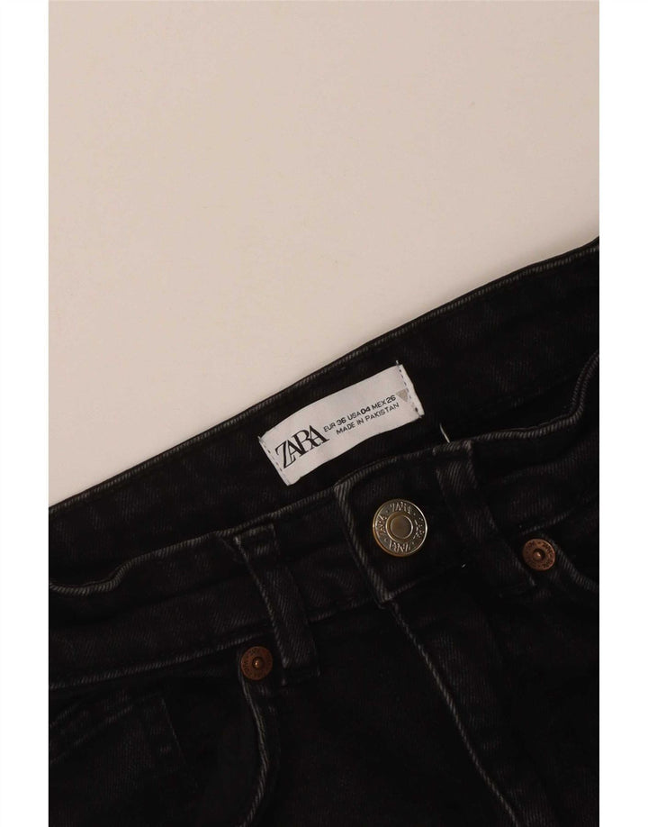 Zara Womens Flared Jeans EU 36 XS W26 L24 Black